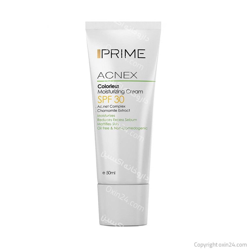 مرطوب کننده آکنس پریمSPF30پوست های چرب و مختلط  رنگی 50م ل