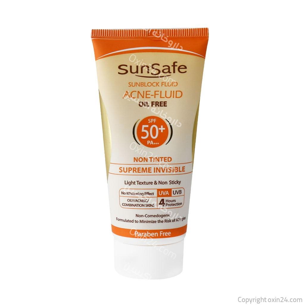 کرم ضد آفتاب سان سیف SPF50  پوست چرب و آکنه ای 50 م ل