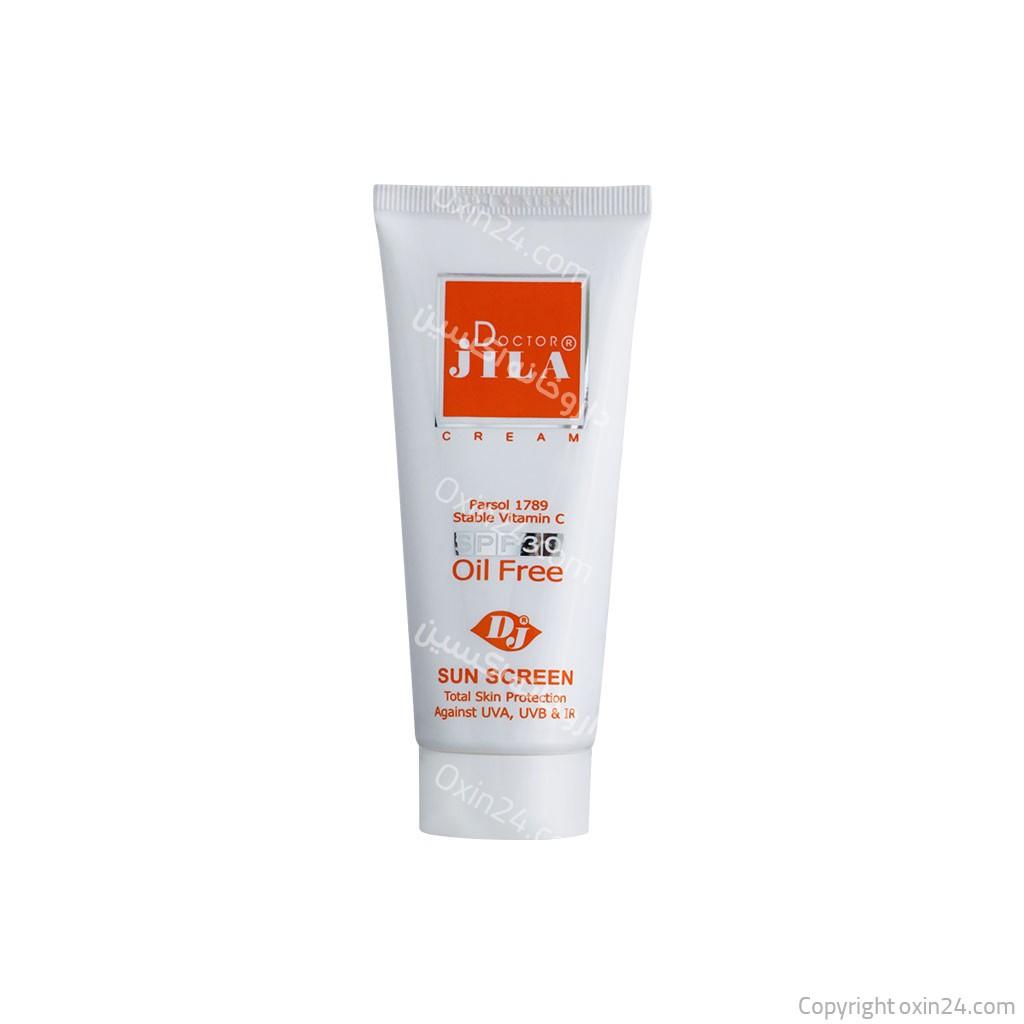 کرم ضد آفتاب دکتر ژیلا  بی رنگ  فاقد چربی SPF30 حجم ۶۵ گرم