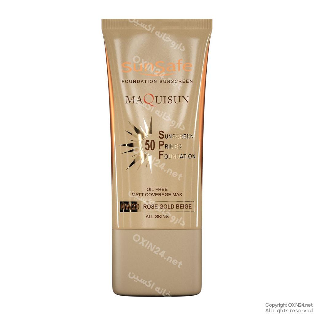 ضد آفتاب کرم ‌پودری رز گلد مکی‌ سان SPF50 سان سیف NW20