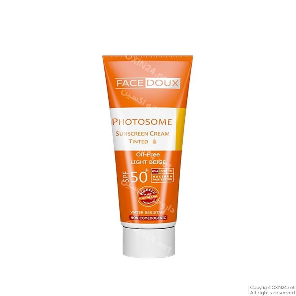 کرم ضد آفتاب فاقد چربی SPF 50 فوتوزوم فیس دوکس  بژ متوسط