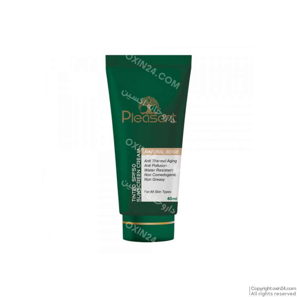 کرم ضد آفتاب رنگی +SPF ۵۰ پلزنت