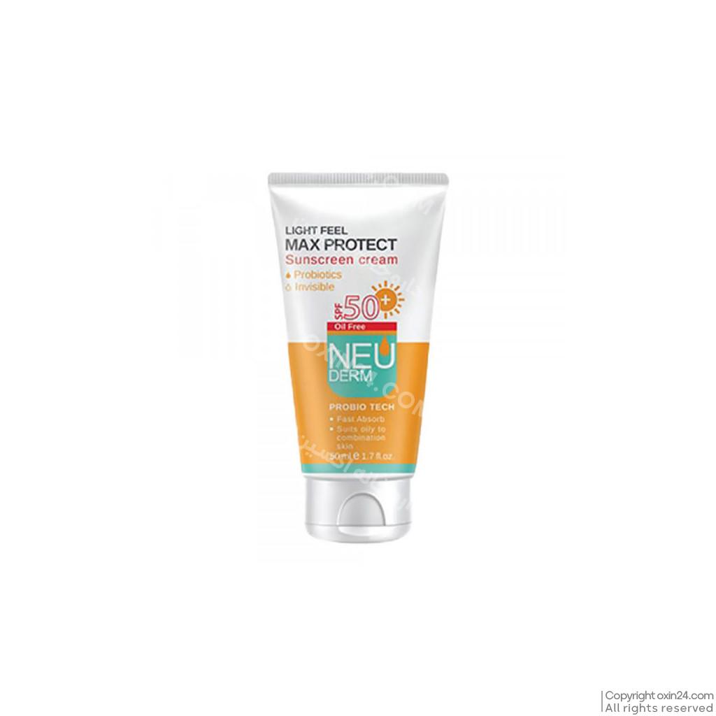 ضد آفتاب مکس پروتکت فاقد چربی بی رنگ SPF 50 نئودرم
