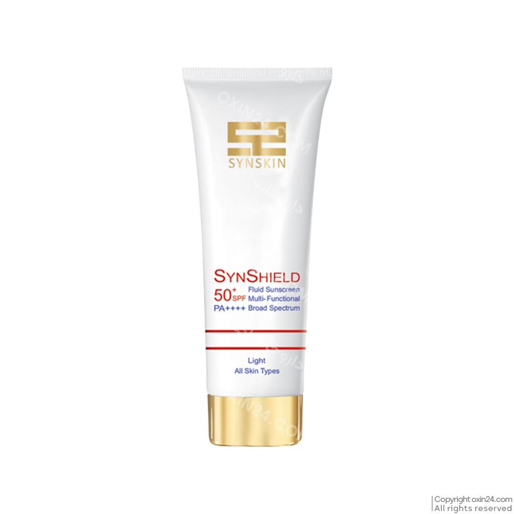 ضد آفتاب فلوئید SPF50 رنگ روشن ساین شیلد ساین اسکین 50 گرم