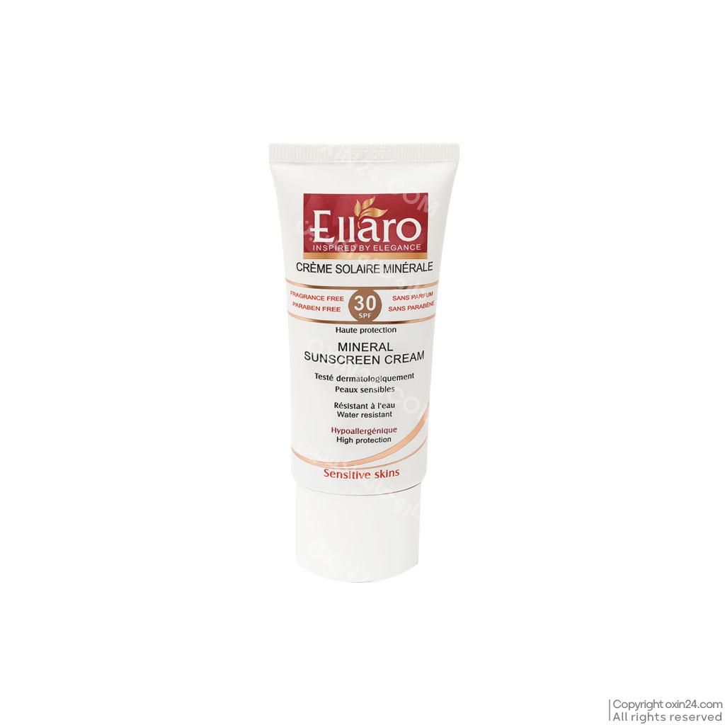 کرم ضد آفتاب مینرال الارو SPF30 پوست حساس 50 میلی لیتر