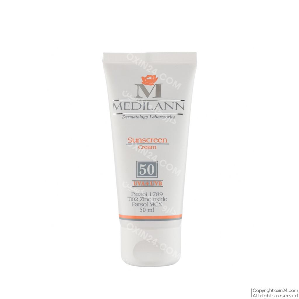 کرم ضد آفتاب رنگی SPF50 مدیلن ۵۰ میلی لیتر